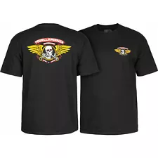 Powell Peralta Skateboard Shirt Winged Ripper Black