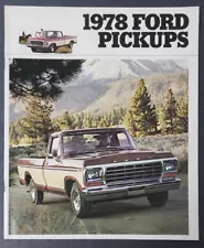 1978 Ford Pickups F-100 F-150 F-250 F-350 Car Dealership Sales Brochure Canada