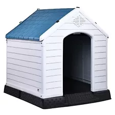 Plastic Dog House, Insulated Doghouse Puppy Shelter, Water Resistant Easy Ass...