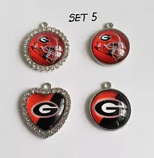 Sale Set of 4pcs charms of GA Bulldogs College football team for bracelets