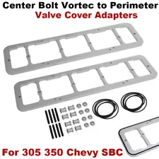 Center Bolt Vortec to Perimeter Valve Cover Adapter For 305 350 Engine Chevy SBC