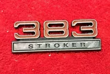 383 Stroker 6.2L Engine Emblem Badge Logo with Red & Chrome Trim - 4" Long