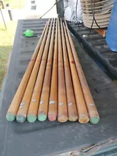 Huge Lot Of Vintage Wood Pool Cues Sticks