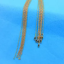 Sale 5PCS Wholesale Making Jewelry 18K Gold Filled "Water Wave" Chains Necklaces