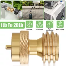 Universal Solid Brass Propane Tank Adapter 20LB to 1LB Converter QCC1 Regulator