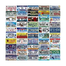 - 50 US States License Plates Set - Replica of Real USA Metal USA car Plates