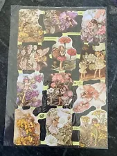 6pc Flower Fairies Cicely Mary Barker Die Cut Scrap 1996 England