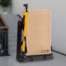 330lbs Max Load Folding Electric Stair Climbing Hand Truck Warehouse Cart Dolly