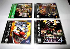 Twisted Metal 1-2-3-4 Lot PlayStation One Nice Condition Game 4 Shows signs Use