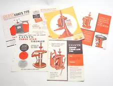 6 1960's COATS TIRE MACHINE Sell Sheets 770 Tireman 705 204 505 Changers