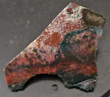 Bloodstone Lapidary Slab End Cut Old California Stock 61 Grams