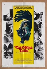 CAT O NINE TAILS (1971) US One Sheet Movie Poster Giallo Horror Dario Argento