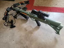 Rocky Mountain OD Green RM-405 Hunting Crossbow , Quiver & 4x32 Scope