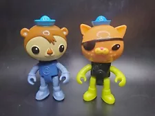 Pair Of Octonauts Figures Scaly Foot Snail Shellington & Kwazii Pirate Cat