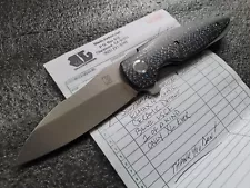 Brad Southard Custom Knives Taurus XL 1-Off, Stonewashed Elmax, Blue Silver LSCF