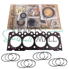 BF4M1011 Full Gasket Kit + Piston Rings For Deutz BF4M1011 BF4M1011F Engine