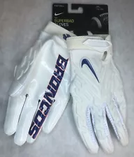 Nike Boise State Broncos Superbad Football Gloves WHITE DX4907-132 Men Size 3XL