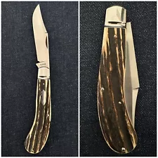 Prototype Reese Bose Saddlehorn Sanbar Stag Folding Slipjoint Knife