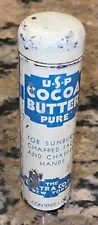 1950’s U.S.P. Cocoa Butter Pure Tin 1 oz. 3.5” T