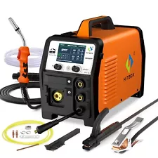 HITBOXLED MIG Welder Weld Aluminum MIG TIG MMA Welding Machine 110V& 220V 200A