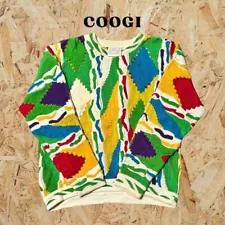 [COOGI] Vintage 3D Knit [1990s-] Super Rare multicolor SIZE SS cotton