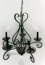 Unbranded 25" Chandelier, 5 Lights - Used Condition- Black Color