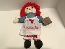 NWT ~ AURORA ~ CLASSIC RAGGEDY ANN DOLL ~ BLUE DRESS & WHITE EMBROIDERED APRON