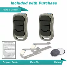 Sale 2 For Genie GITR-3BX Three Button G3T-A Garage Door Opener Visor Remote