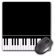 3dRose Black piano edge - baby grand keyboard music design for pianist musical p