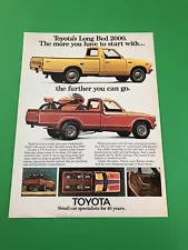 1973 1974 1975 1976 TOYOTA PICK UP TRUCK ORIGINAL PRINT AD ADVERTISEMENT B4