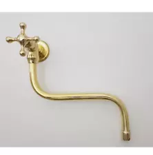 Unlacquered Brass Pot Filler, Brass Single Handle Pot filler faucet , Solid Bras