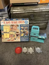 Vintage 1964 Kenner Easy Bake Oven Turquoise in Original Box w/ Accessories