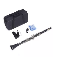 17-Key Bakelite Body Flated B-Tone Clarinet (Nickel-Plated Keys)