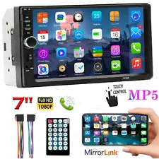 7" Double 2Din Car Stereo Radio Apple/Android Car Bluetooth Player Touch Screen