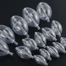 5/15/30pcs Fishing Slip Cast Spin Floats Fly Fishing Float Clear Plastic Bobbers