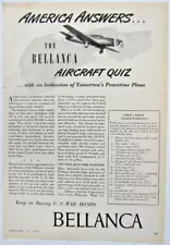 Vintage 1945 Bellanca 14-7 Cruisair Aircraft Print Ad