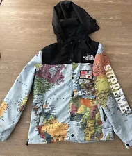 Supreme North Face Atlas World Map Coaches Jacket Size XL With Hoodie Rare