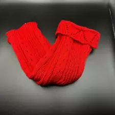 Red Knit Leg Warmers