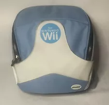 Dream Gear Travel Bag for Nintendo Wii Console-Backpack-Carrying Case-Blue/White