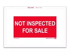 8" × 5-1/4" Not Inspected for Sale Vehicle Window Stickers for Car Dealerships