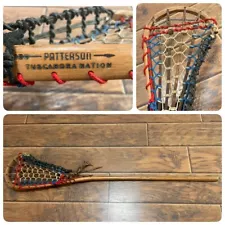 VTG Patterson Tuscarora Indian Nation Hand Carved Wooden Lacrosse Stick