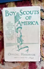 Boy Scouts of America Official Handbook Linen 1910 9th Ed 1st Printing BSA Seton