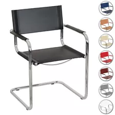 Mart Stam Cantilever Armchair w/ Chrome Frame (Multiple Bonded Leather Colors)