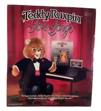 "Teddy Ruxpin Love Songs" Set includes Tuxedo, Cassette, Songbook NIB no doll