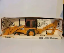 Vintage 1991 Ertl Case 580 Super K Loader Backhoe 1/16 Brown Cab New in Box