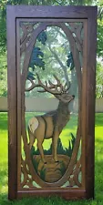 Handmade Elk Screen Door, Cabin Screen Door, Rustic Screen Door, Elk Door