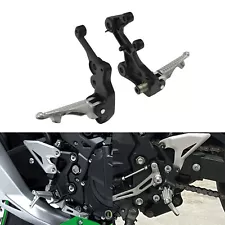 Driver Footpegs Footrest Bracket Fit For Kawasaki Ninja 400 2018-2023 2019 2020 (For: 2019 Ninja 400)