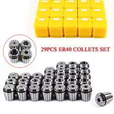 29pcs Er40 Collet Set Collets Range 1/8"-1'' Spring Collets Rdgtools for CNC