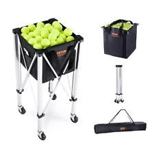 VEVOR Tennis Ball Hopper Basket Teaching Tennis Ball Cart with Wheels 150 Balls