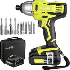 Cordless Impact Driver/Drill - 20V 1/4" Impact Drill W/ 1350In-Lbs Torque, Vari